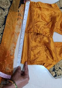 Golden Netted Saree✅Free Blouse + Peticot 💸