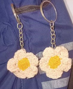 Crochet Flower Keychains