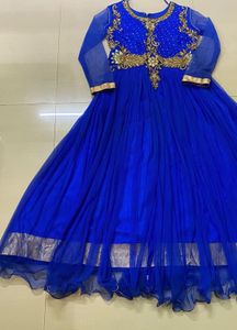 Royal Blue Embellished Anarkali