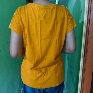 Yellow Paisley Print Top