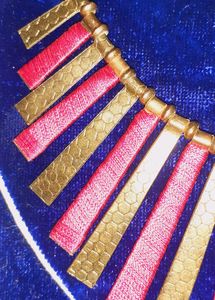 Golden And Pink Thread Classy Necklace💗