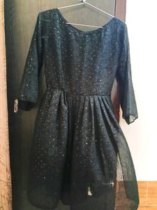 Black Side Cut Short Frock