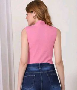 Pink Sleeveless bodysuit