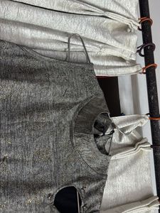 Gray &amp; Gold Sleeveless gown