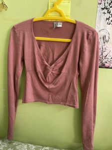 Cute Pink Long Sleeve Top