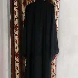Black Designer Jacket Abaya.