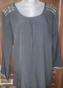 Embellished Black Top