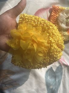 Baby Girl Hairband Cum Caps Set Of 3..!