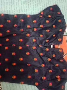 Stylish Navy Blue Printed Dress