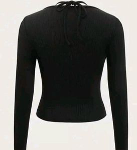 Lace Trim Long Sleeve Top