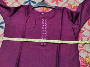 Elegant Purple Cotton Kurta