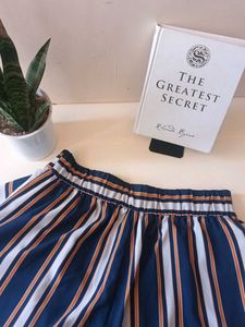 NAVY BLUE Wide Leg STRIPED PANTS