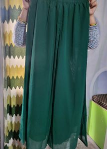 Green Embellished Sharara Suit [FREE SIZE]