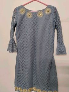 Gray Embellished Tunic