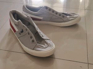 Original USPA light Grey Shoes With Colour Stain
