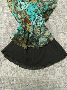 Y2k Patterned Halter Top.