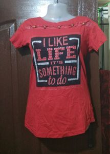 NEW BEAUTIFUL RED T-SHIRT FOR WOMEN OR GIRLS