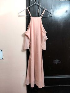 Pink Bodycon Ruffled Dress