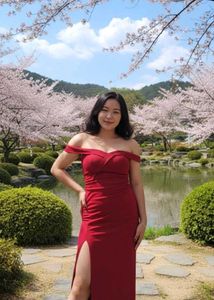 Elegant Red Off-Shoulder Gown
