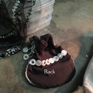 Black Shimmer Potli