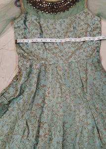 Elegant Aqua Anarkali Dress
