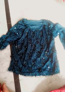 Partywear Sequin Crop Top