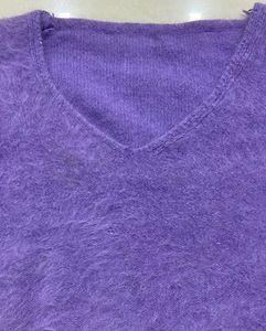 Purple Fuzzy Knit Sweater