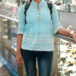 Light Blue Women Top