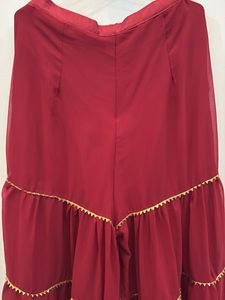 Maroon Embellished Kurta