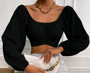 Black Colour Crop Top 🖤💕
