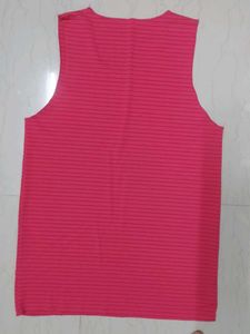 Pink Striped Tank Top