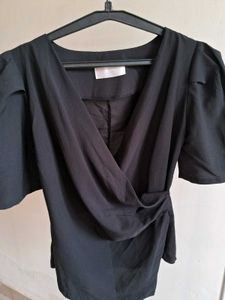 Balck Draped Top