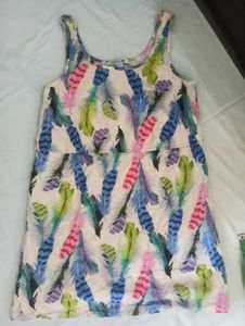 Feather Print Dress