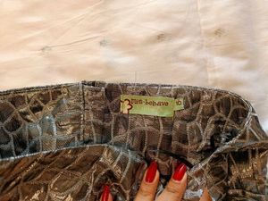 Metallic Mini Dress/Snake Pattern