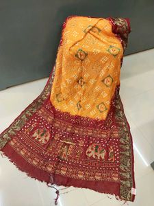 Bandhej Jeqard Silk Saree 🥻