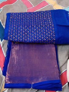 Elegant Royal Blue Saree