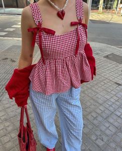 Red Gingham Cami Top