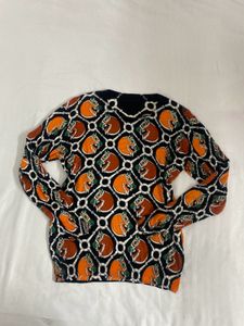 Patterned Knit soft Sweater fits S-M