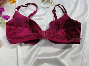 🇳🇿🎀💫Burgundy Lace Trim Bra