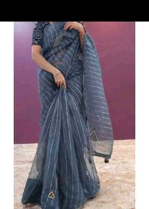 Elegant Striped Saree