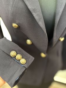 Navy Blazer with Gold Buttons