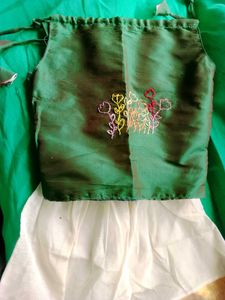 Green Embroidered Dress