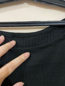 Black casual Crop