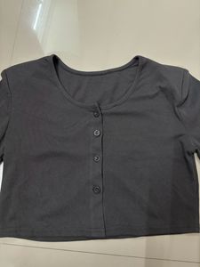 Charcoal Grey Croptop