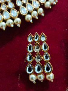 Elegant Kundan Polki Jewelry Set