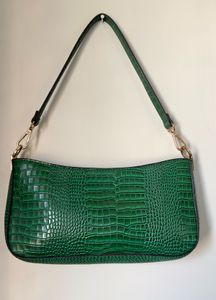 Accessorize London  Green Croc Pattern Handbag