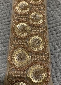 Heavy Sequin Lace Clearance Sale Golden