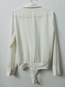 White Blazer bodycone Top