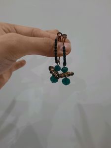 Green And Golden Jhumka for Ethnic Wwae
