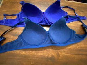 Gently Used 40 B-Cup Bras – Navy &amp; Royal blue.